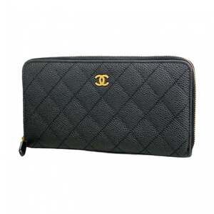 CHANEL Black Caviar Leather Wallet